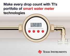 TI introduces the most accurate single-chip ultrasonic sensing microcontrollers for smart water meters