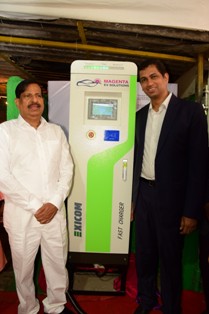 On the left Mr.Ganesh Naik, Ex MLA and Member of NCP-Mr,Kanis On the right Mr. Maxson Lewis, CEO Magenta Power