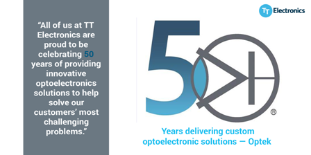 TT Electronics marks golden anniversary of innovative optoelectronics brand