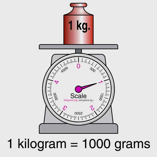 1500 Grams To Kilograms