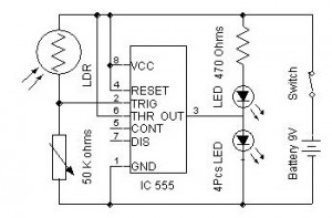 Street Light Controller using 555 IC