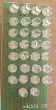 30 LEDs connected as 6 strings of 5 LEDs