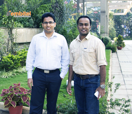 Aneesh and Zach from Embitel Technologies in Bangalore  