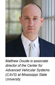 Matthew Doude, associate director of the Center for Advanced Vehicular Systems