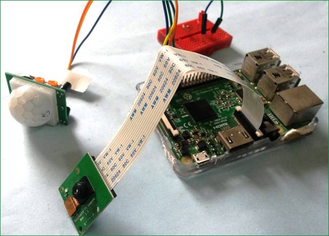 Raspberry pi home surveillance hot sale camera