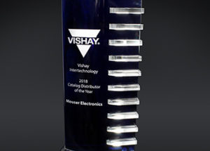 Mouser Electronics Garners Top 2018 Distribution Awards from Vishay Intertechnology