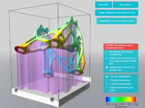 With Atlas3D, designers and manufacturing engineers can quickly gain insights into the optimal part build orientation in order to minimize supports, distortion, effort to remove supports, part material, and printing time.