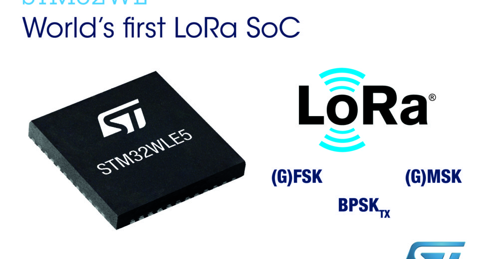 STMicroelectronics STM32 System-on-Chip Accelerates Creation of Smart Devices with LoRa® IoT Connections