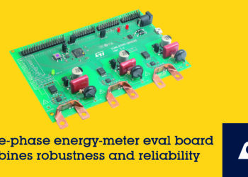 Complete Energy-Meter Evaluation Board from STMicroelectronics Combines Low-Cost Sensors and Robust Galvanic Isolation