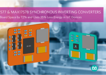 Maxim Integrated Synchronous DC-DC Inverting Converters Reduce Component Count by Half for Industrial Automation and Signal Conditioning Solutions