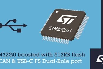 STMicroelectronics Extends STM32G0 Microcontroller Series with USB-C Full Speed Dual Role Port, CAN FD, and Larger Memory