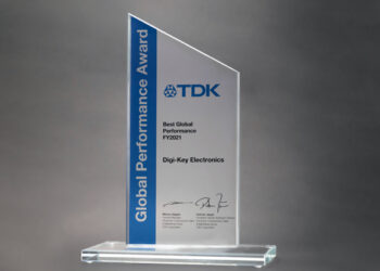 TDK Recognizes Digi-Key Electronics with Best Global Performance Award for FY2021