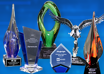 Mouser Electronics Honored with Top Performance Awards from Manufacturer Partners