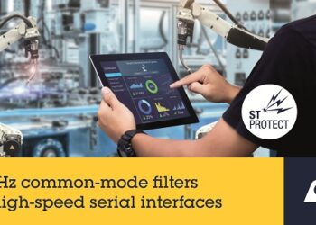 STMicroelectronics’ high-bandwidth common-mode filters ensure signal integrity in multi-gigabit serial interfaces
