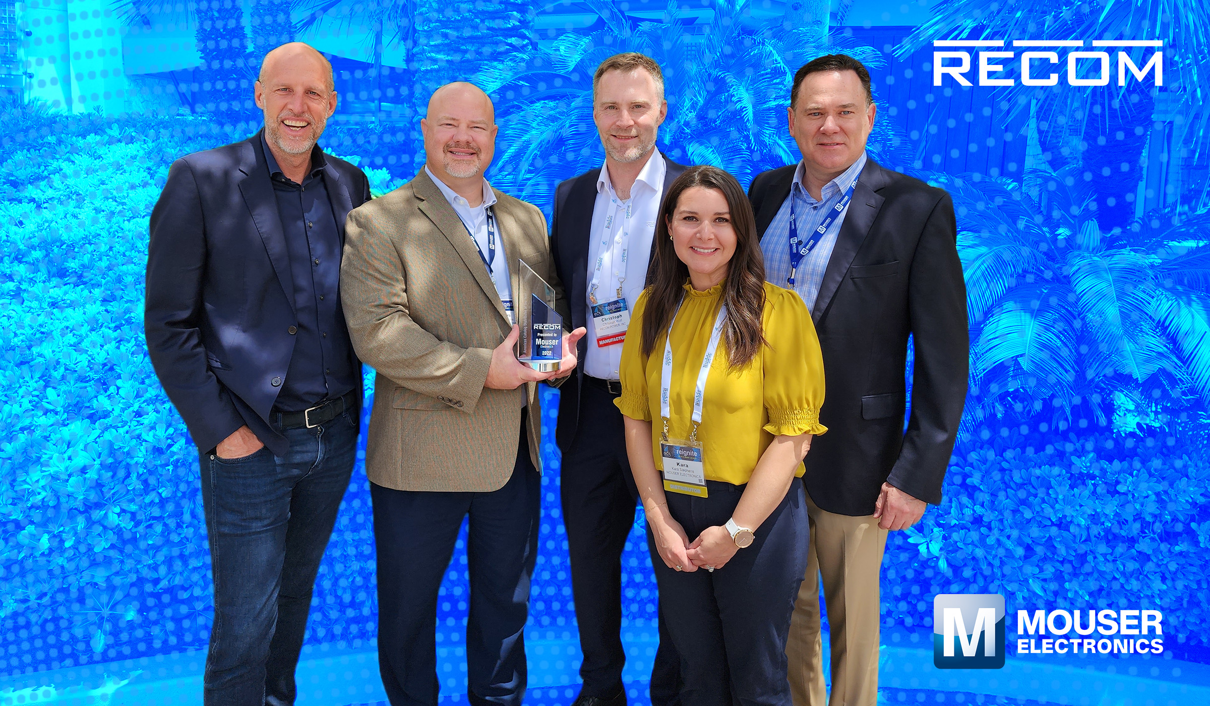 Mouser Electronics Receives 2022 Americas High Service Distributor of