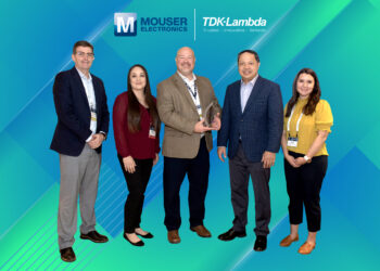 Mouser Electronics Honored by TDK-Lambda with Top Distribution Award