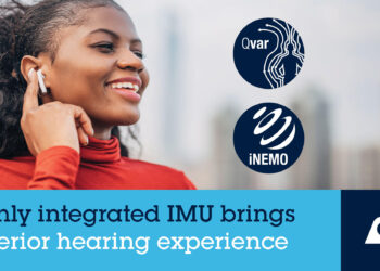 STMicroelectronics’ all-in-one motion and bone-conduction sensor saves space and power in hearables and headsets