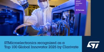 STMicroelectronics recognized as Top 100 Global Innovator 2025 for the seventh time